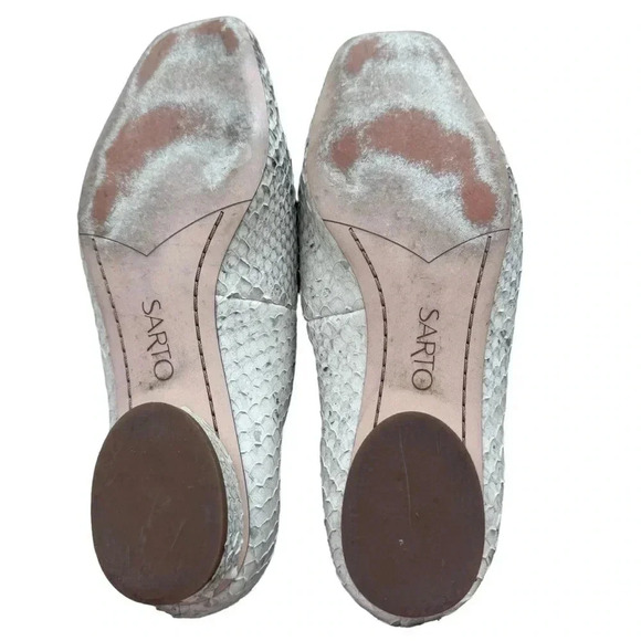 Franco Sarto Faux Snake Print Pointed Toe Loafers, women’s Size 9 - Picture 5 of 5
